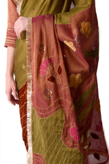 Multi-Colour Saree Set