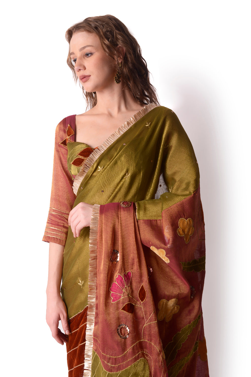 Multi-Colour Saree Set