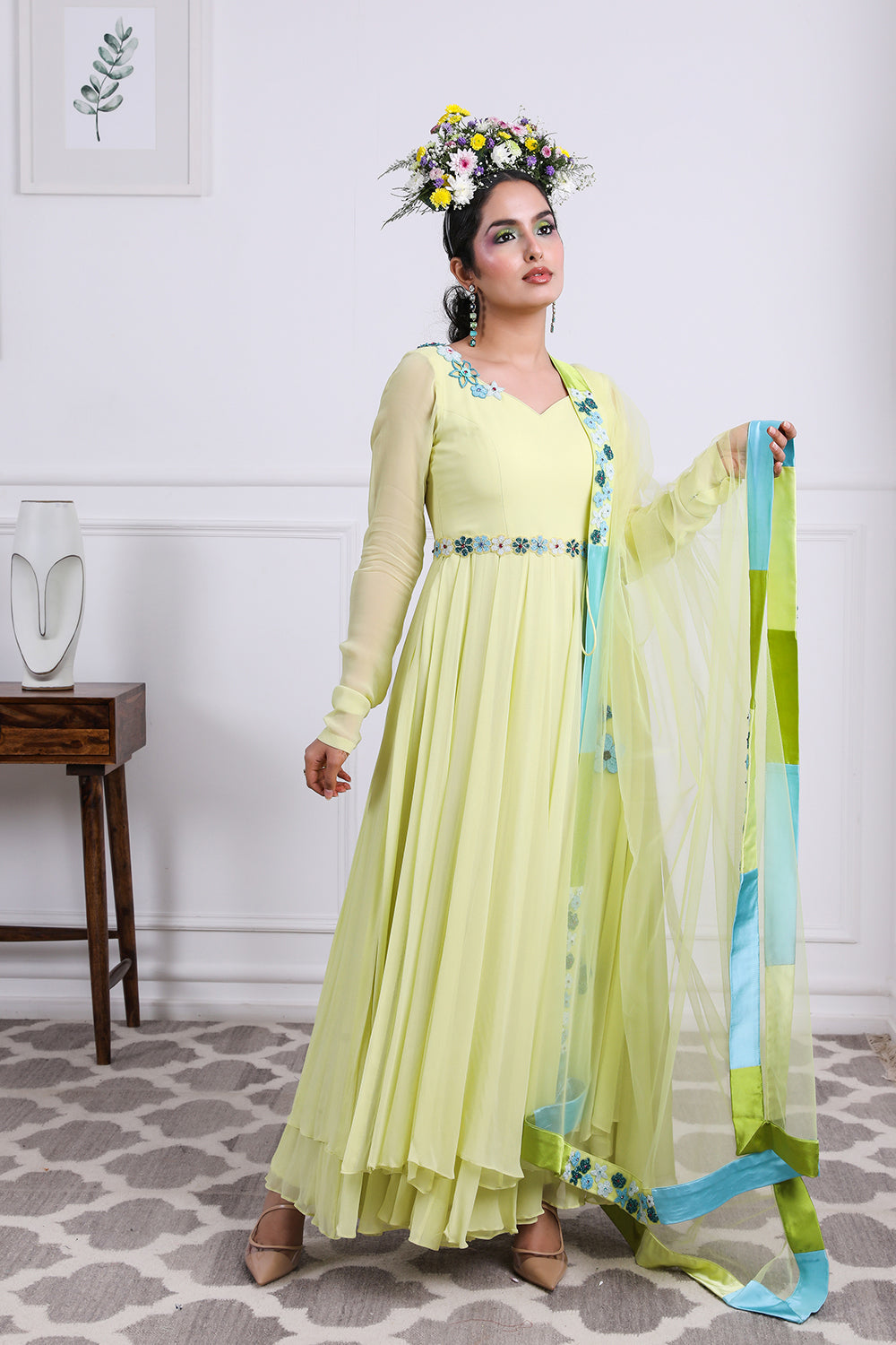 Double Layered Georgette Anarkali