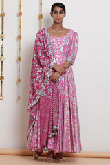 Embroidered & Printed Blush Pink Kurta Set