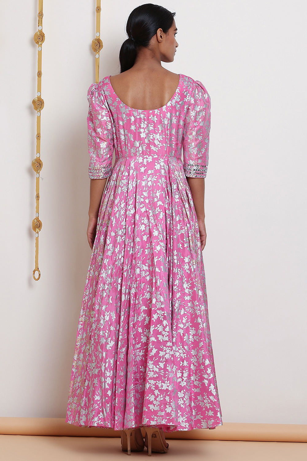 Embroidered & Printed Blush Pink Kurta Set