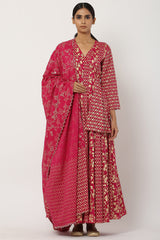 Angrakha Pink Kurta Set