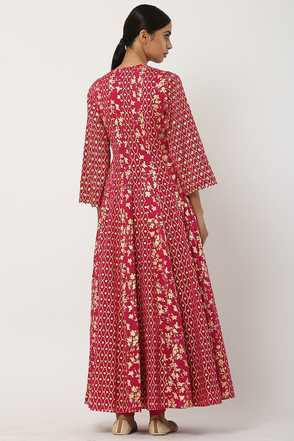 Angrakha Pink Kurta Set