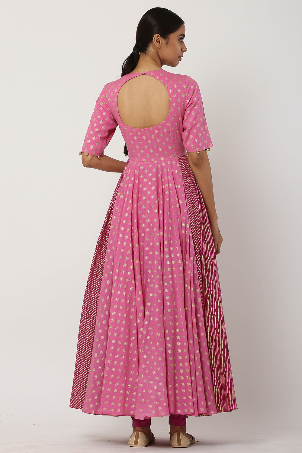 Kalidar Pink Anarkali Set