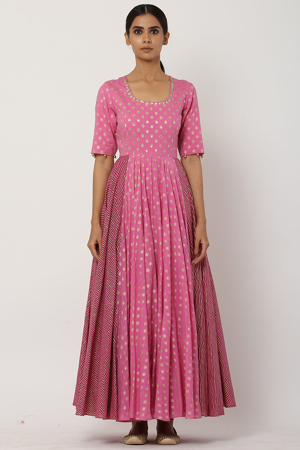 Kalidar Pink Anarkali Set