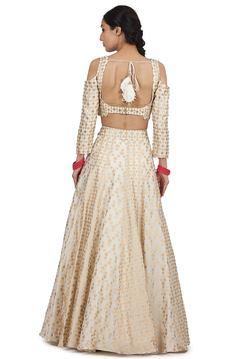 Printed Lehenga Set In Ivory