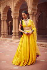 Yellow Dariya Lehenga Set