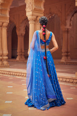 Electric Blue Ozza Lehenga Set