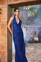 Blue Cocktail Gown