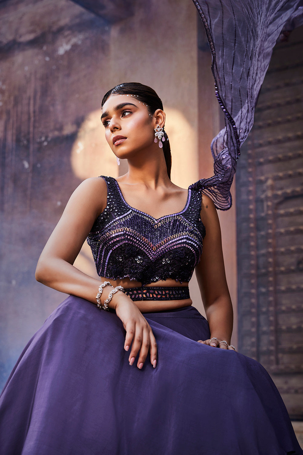 Amethyst Purple Lehenga Set