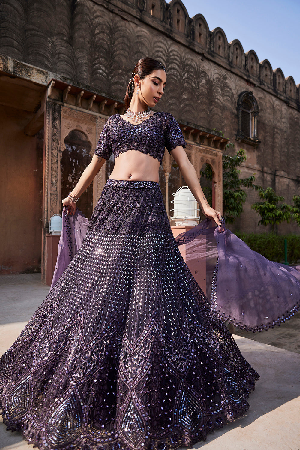 Amethyst Purple Lehenga Set