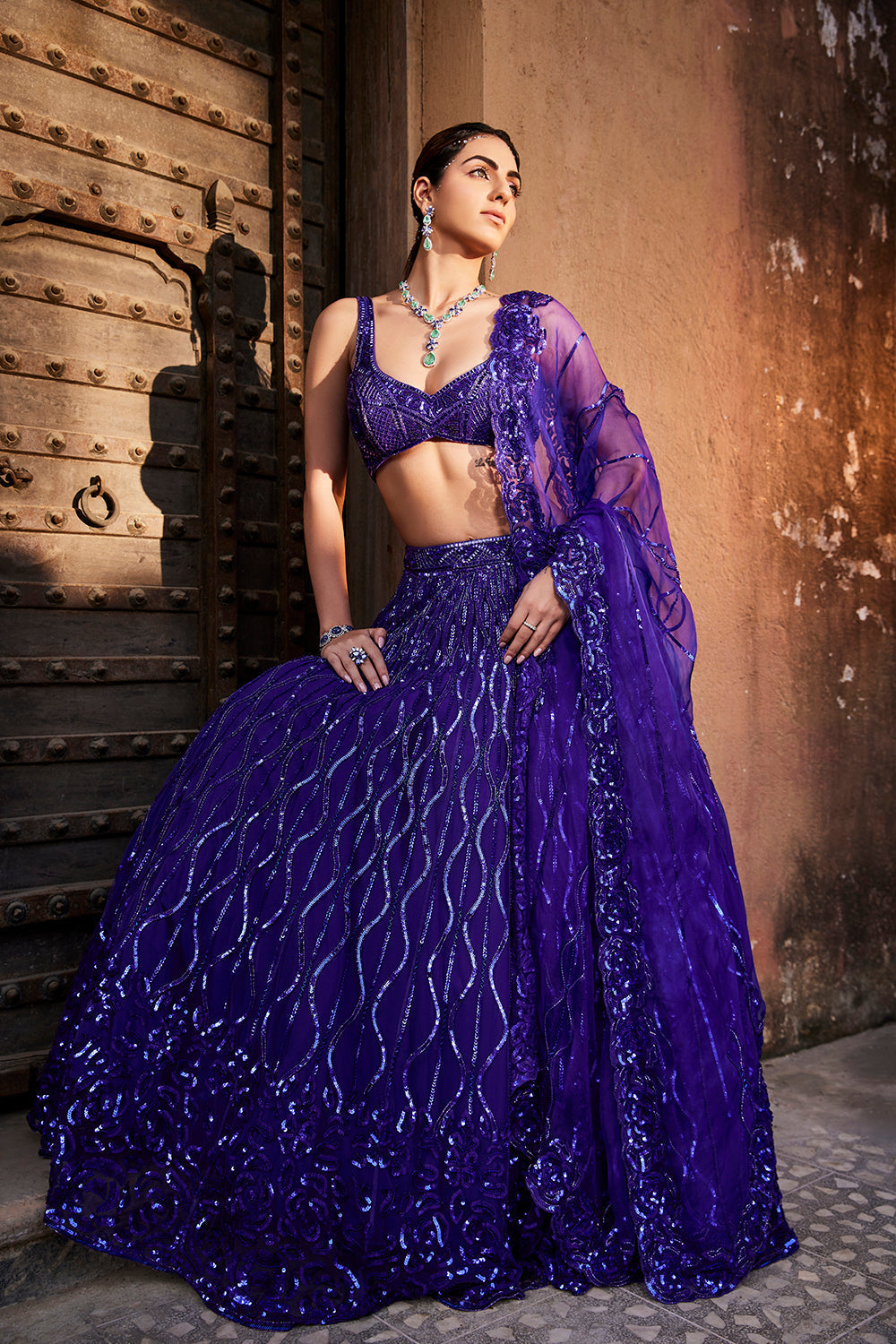 Bright Purple Lehenga Set