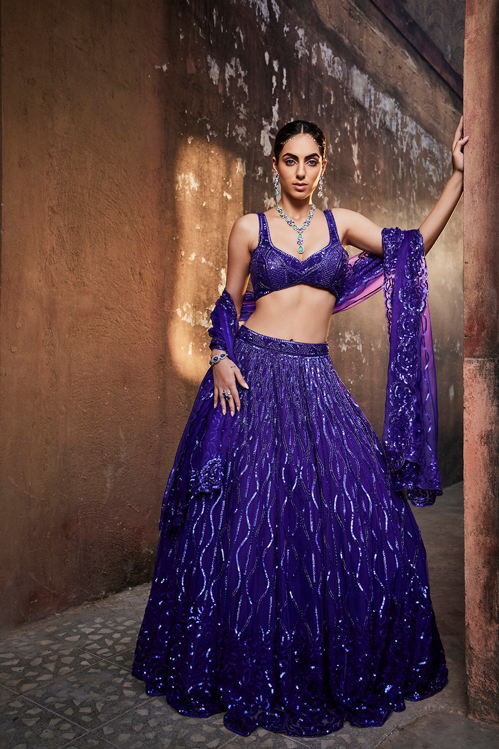 Bright Purple Lehenga Set