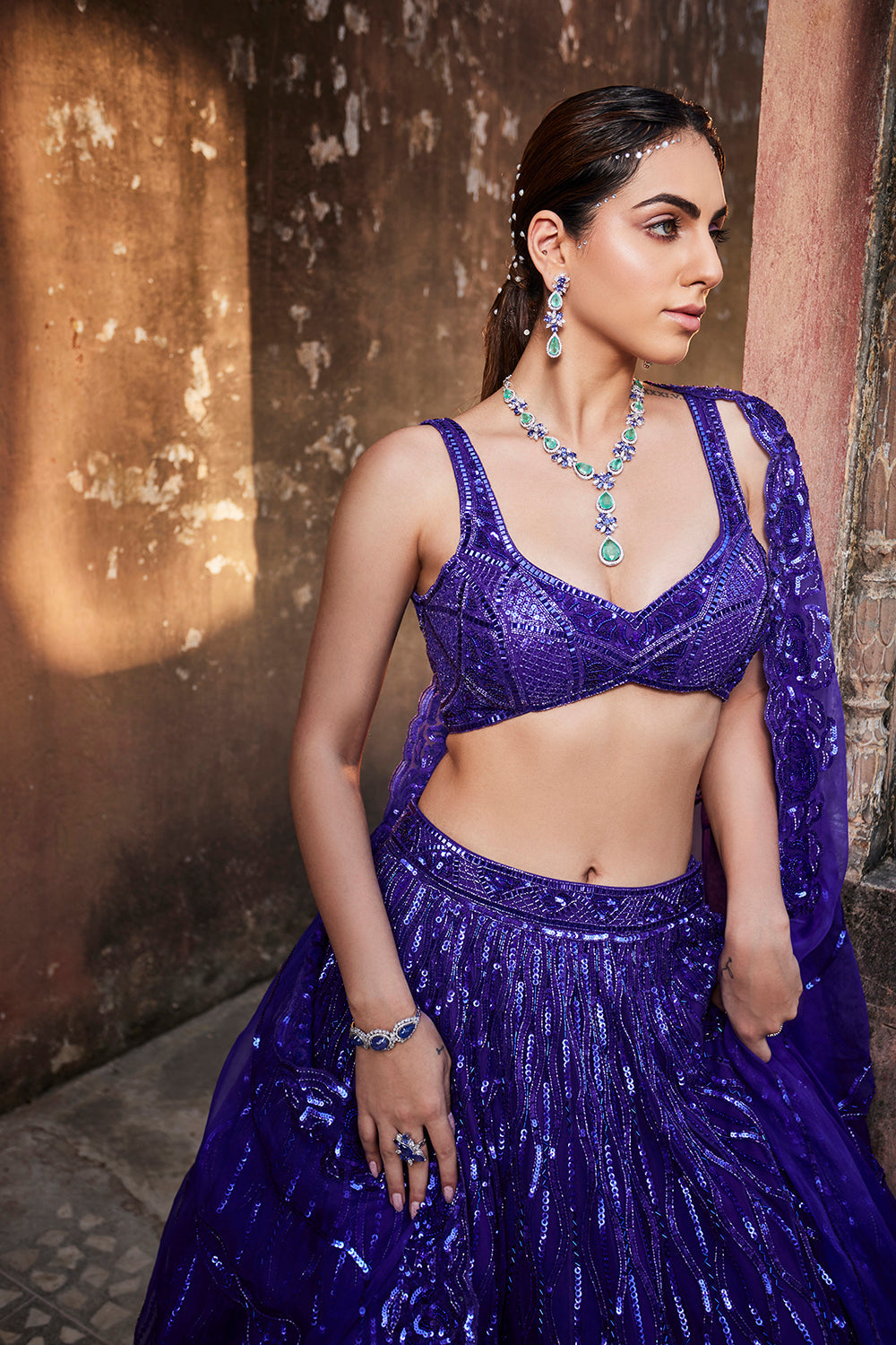 Bright Purple Lehenga Set