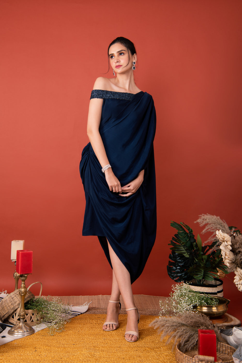 Off Shoulder Drape