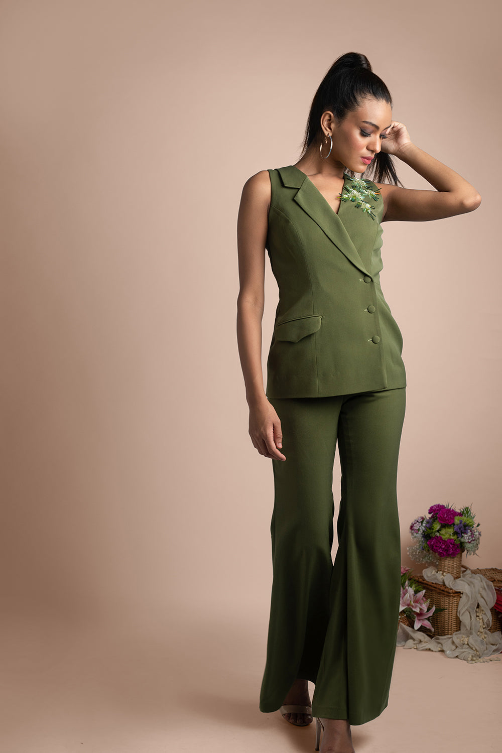 Green Pant Suit