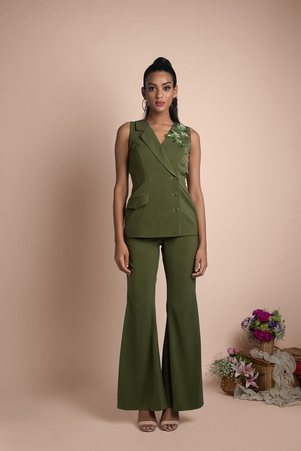 Green Pant Suit