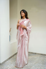 Metallic Mauve Saree