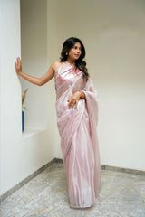 Metallic Mauve Saree