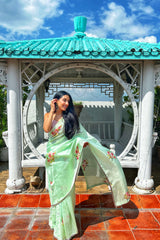 Minty Floral Saree